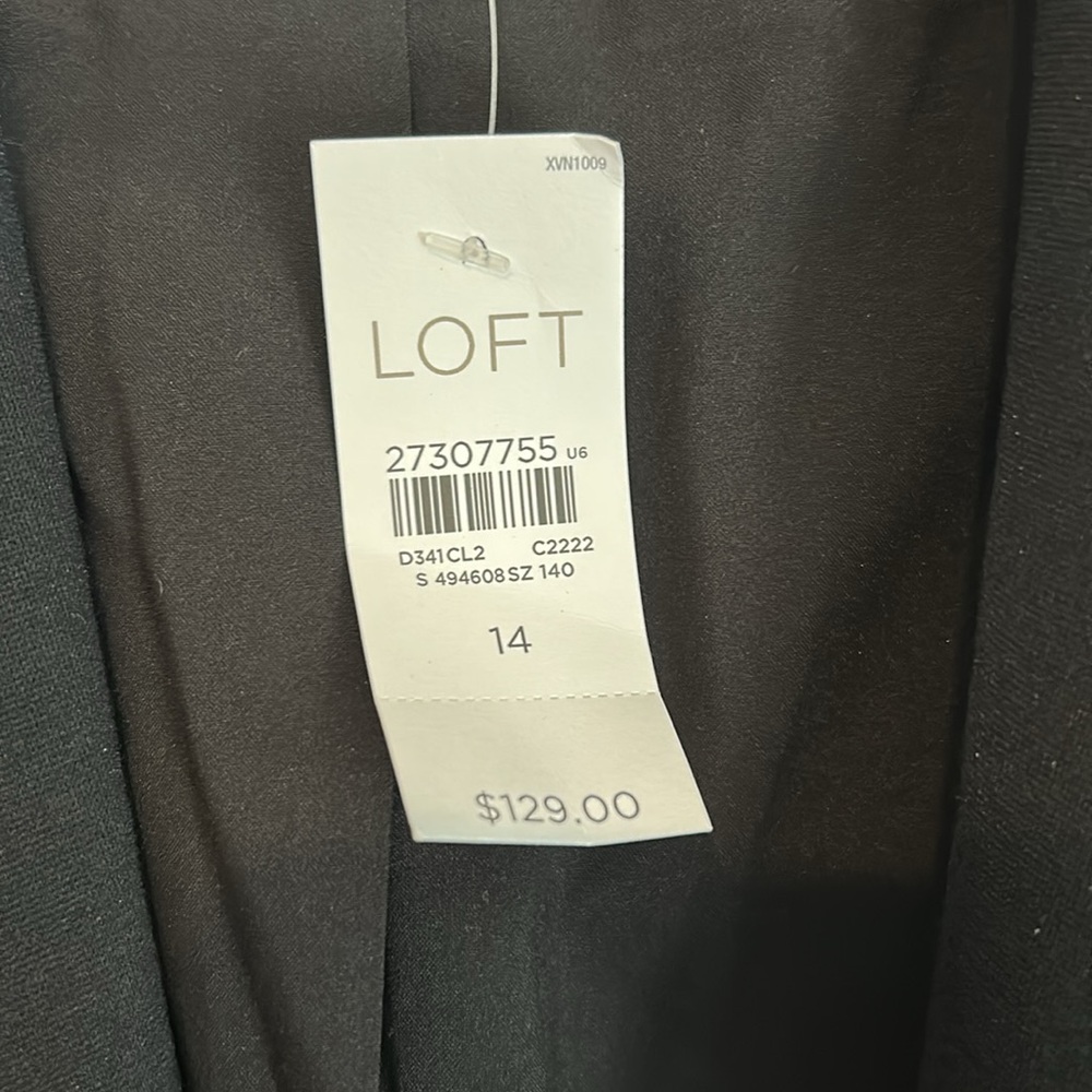 LOFT Women's Black Blazer sz 14 NWT - Picture 3 of 7